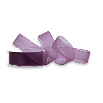 Organzaband 25mm x 25m Rolle Beere
