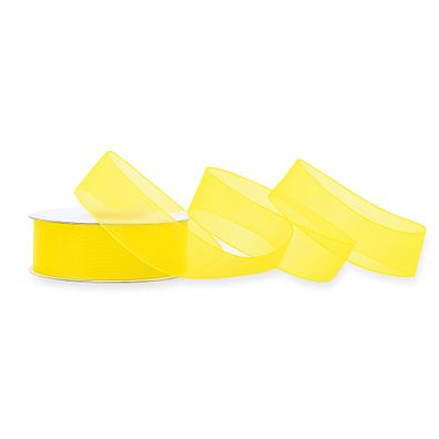 Organzaband 25mm x 25m Rolle Gelb
