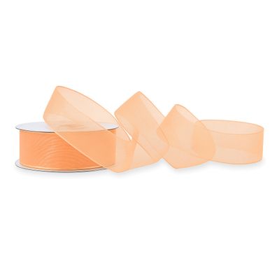 Organzaband 25mm x 25m Rolle Apricot