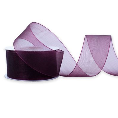 Organzaband 38mm x 25m Rolle Beere