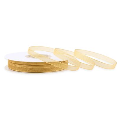Organzaband 3mm x 50m Rolle Gold