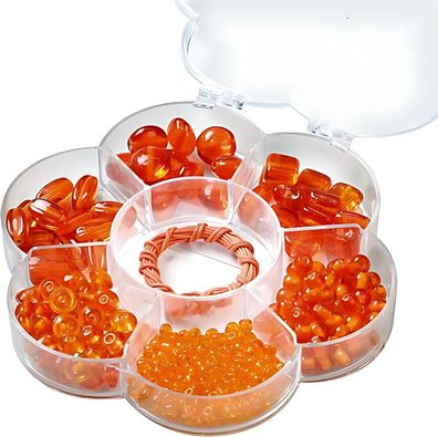 KNORR Prandell 216049110 Schmuckbox Blume Ø 125 cm Glas orange