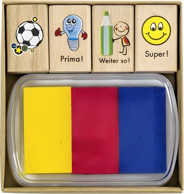 Brunnen Stempelset Belohnung 4 Holzstempel 104868901