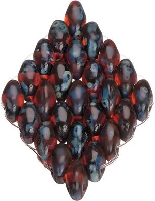 KNORR-PRANDELL Duo Bead 25x5mm8g tra. rot schwarz 213119621