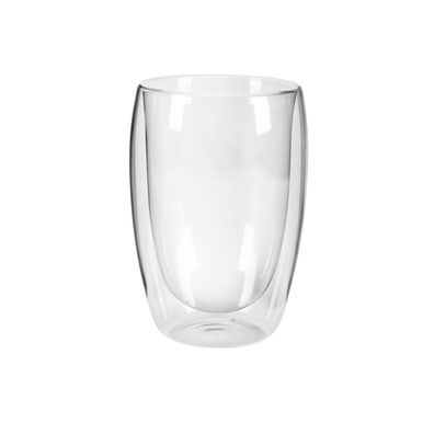 Axentia Cafe-Latte-Glas 2er-Set 400 ml Trinkgläser isoliert Trinkglas Teeglas