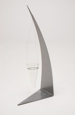 Design-Vase HANG, Glas mit Metall, Höhe ca. 40 cm
