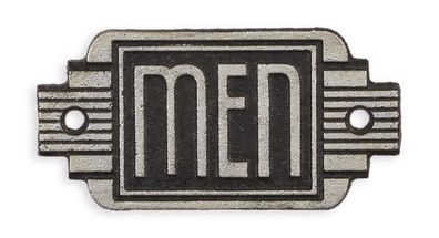 Ein gusseisernes Art-Déco-Schild „Männer“ Replikat Retro Design Dekoration