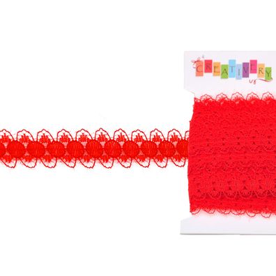 Spitzenband 15mm x 10m Rot
