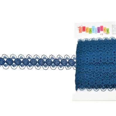 Spitzenband 15mm x 10m Dunkelblau