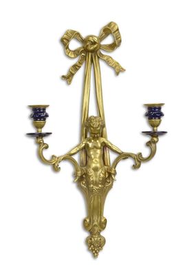 Wandleuchter aus Porzellan und Bronze Replikat Retro Design Dekoration