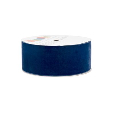 Samtband 50mm x 5m Rolle Dunkelblau