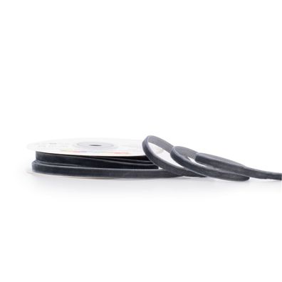 Samtband 6mm x 10m Rolle Anthrazit