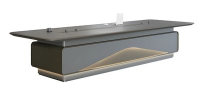 LED beleuchteter Konferenztisch mit Technikanschlüssen Besprechungstisch