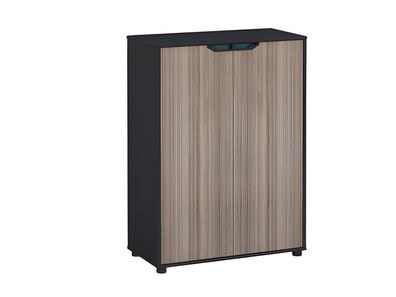Kommode Modern Holzoptik Braun Schwarz Hohe Ausführung Mit Türen Stauraum