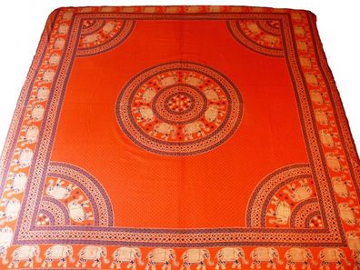 Tagesdecke mit Elefanten, ca. 225 cm x 215 cm, Bettüberzug