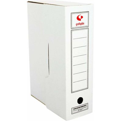 Datei-Box Grafoplas Weiß Pappe Din A4 50 Stück (38,5 x 27,5 x 11,5 cm)
