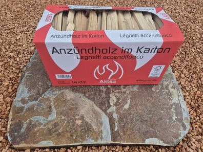 Anfeuerholz 3 x 10 dm³ Karton - Brennholz / Anzündholz für Kamin & Ofen