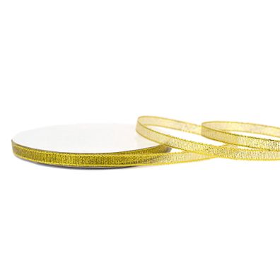 Glitzerband 6mm x 32m Rolle Gold