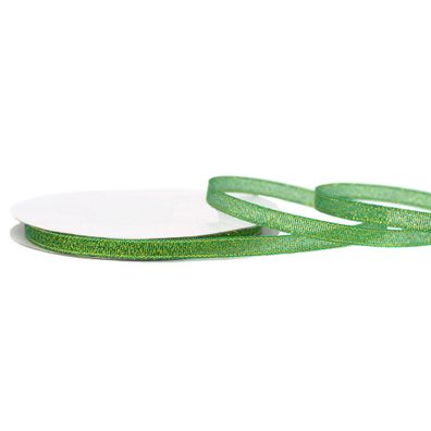 Glitzerband 6mm x 32m Roll Grün / Gold