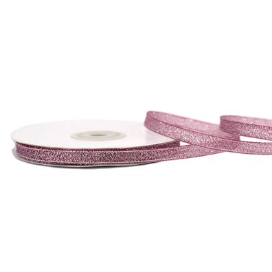 Glitzerband 6mm x 32m Rolle Pink / Silber