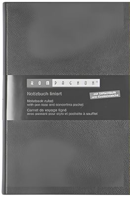 Brunnen Notizbuch Kompagnon mit Gummizug, 80 g/qm, A5, liniert, 96