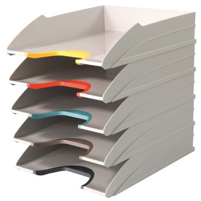 Durable Briefablageschale C4 h. gr 5St Varicolor Mix stapelbar