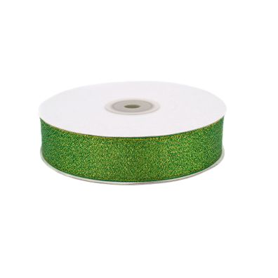 Glitzerband 25mm x 32m Rolle Grün Gold