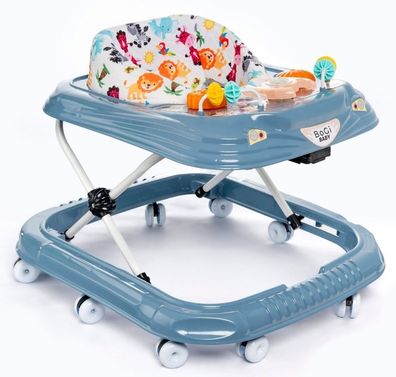 BoGi Gehfrei Lauflernhilfe Lauflernwagen Babywalker mit Spielset Marineblau