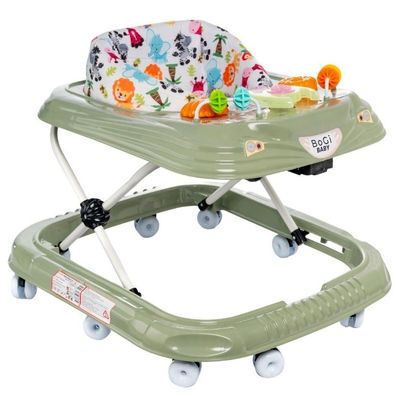 BoGi Gehfrei Lauflernhilfe Lauflernwagen Babywalker mit Spielset Weiß