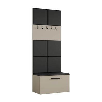 AX LIVING Garderoben Haken Rosanno I - 80,6 cm Breite, Kaschmir JS100