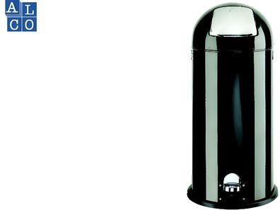 Alco Abfallsammler mit Push-Klappe Stahlblech 20l schwarz