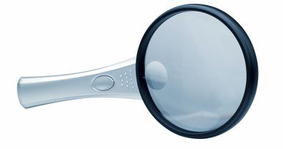 Alco Leselupe 2,5- bis 4-fach 88mm Griff silber Rand schwarz