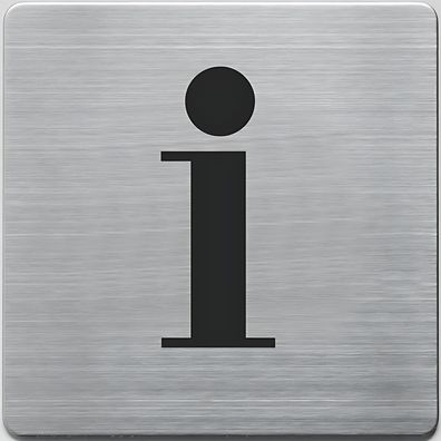 Piktogramm, "Information", Edelstahl gebürstet, 90 x 90 mm,