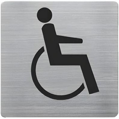 Alco Piktogramm Edelstahl WC Behinderte 90x90mm silber
