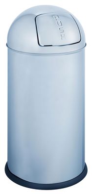 Alco Abfallsammler mit Push-Klappe Metall 28l silber