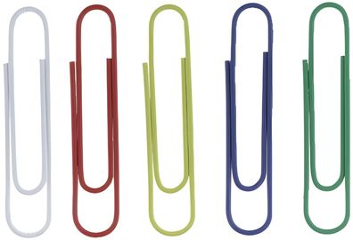 Alco Briefklammer Metall kunststoffüberz 50mm sortiert 30 Stück