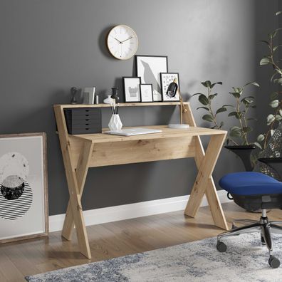 Montreal - Schreibtisch, Gamingtisch, mit Bildschirm-Ebene, artisan eiche