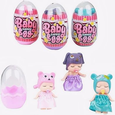 Baby Surprise Egg - Baby Puppe im Ei mit Schnuller - 10 cm Groß