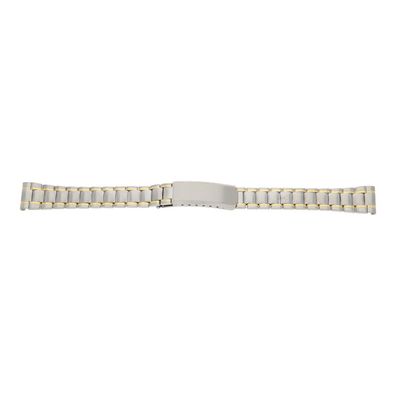 JuwelmaLux Uhrband Edelstahl teils PVD gold beschichtet JL28-10-1031