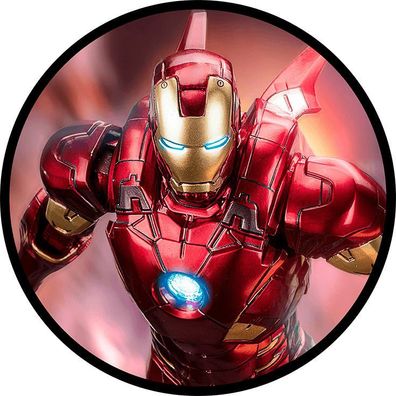 Iron Man Essbar Superhero Zuckermasse Tortenbild Tortenaufleger + 4 Muffin c03