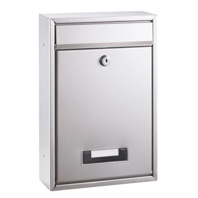 Alco Briefkasten Metall lackiert 215x85x320mm silber