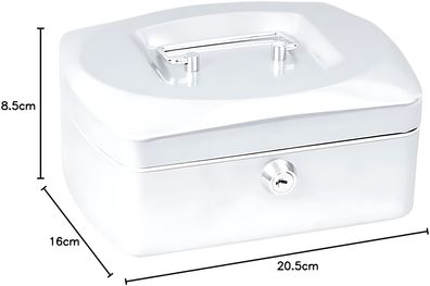 Alco Geldkassette Stahlblech 205x160xx85mm weiß