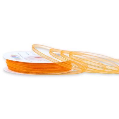 Organzaband 3mm x 50m Rolle Orange