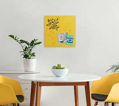 sigel Glas-Magnettafel artverum Yellow Structure (B)600 mm x (H)400 mm