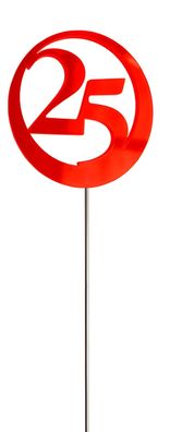 Elliot Lichtzauber Jubiläumsz 25, 6 cm orange mit 25 cm Stab