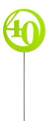 Elliot Lichtzauber Jubiläumsz 40, 6 cm orange mit 25 cm Stab