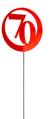 Elliot Lichtzauber Jubiläumsz 70, 6 cm orange mit 25 cm Stab