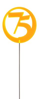 Elliot Lichtzauber Jubiläumsz 75, 6 cm orange mit 25 cm Stab