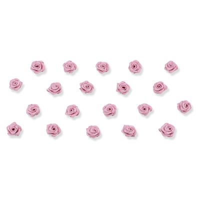 Satinrosen 10mm zum Basteln & Aufnähen 20 Stück Altrosa