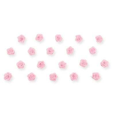 Satinrosen 10mm zum Basteln & Aufnähen 20 Stück Rose